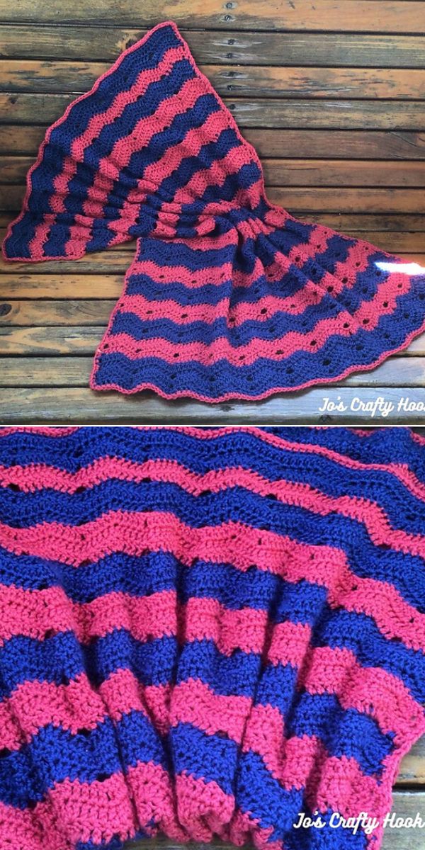 free crochet wavy blanket pattern