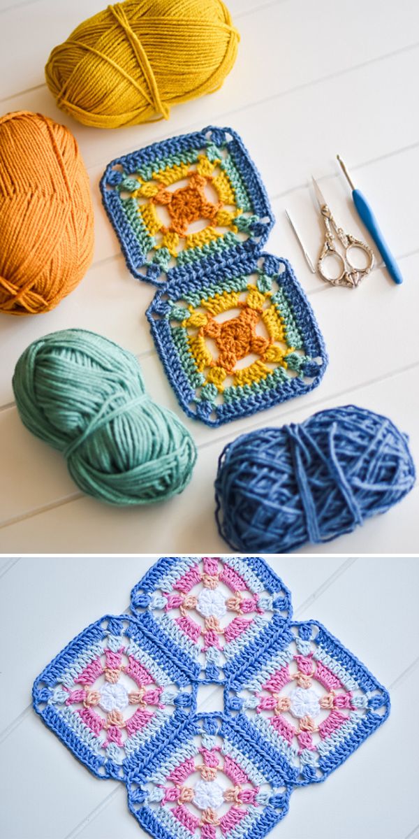 free granny square crochet pattern