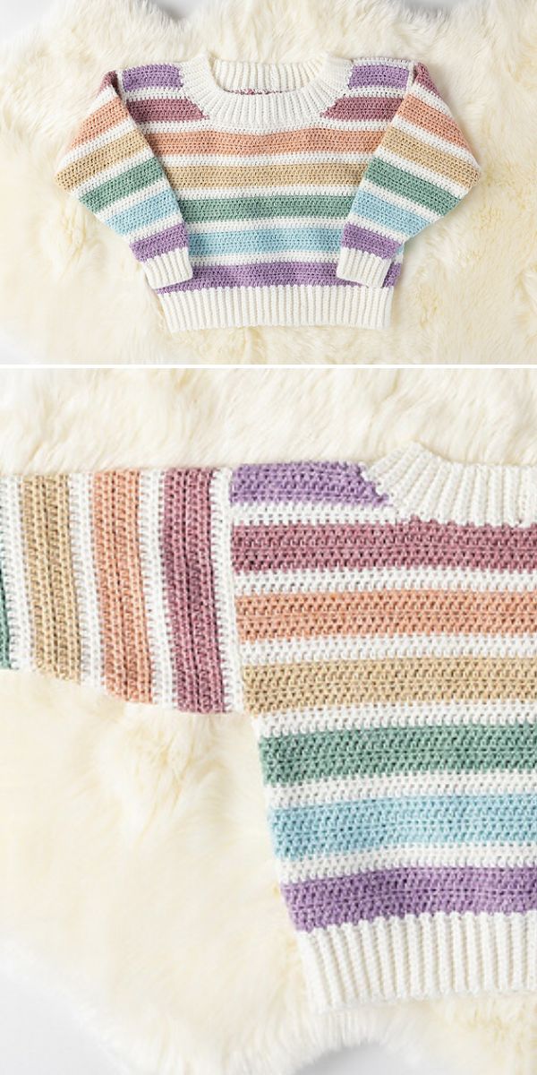 free crochet baby pullover pattern