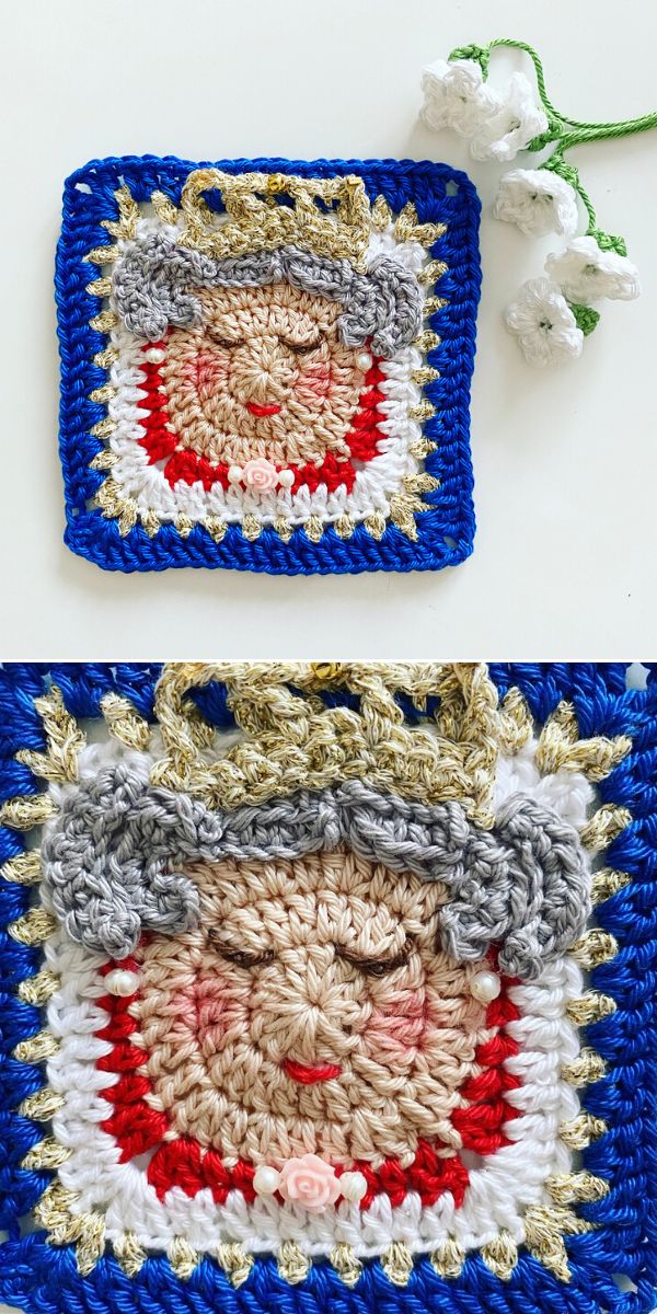 queen Elizabeth granny square crochet pattern
