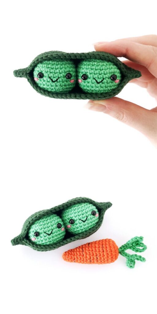 pea pod amigurumi free crochet pattern