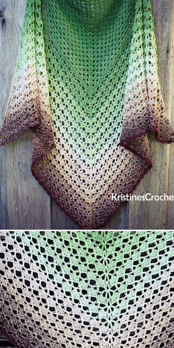 triangle shawl free crochet pattern