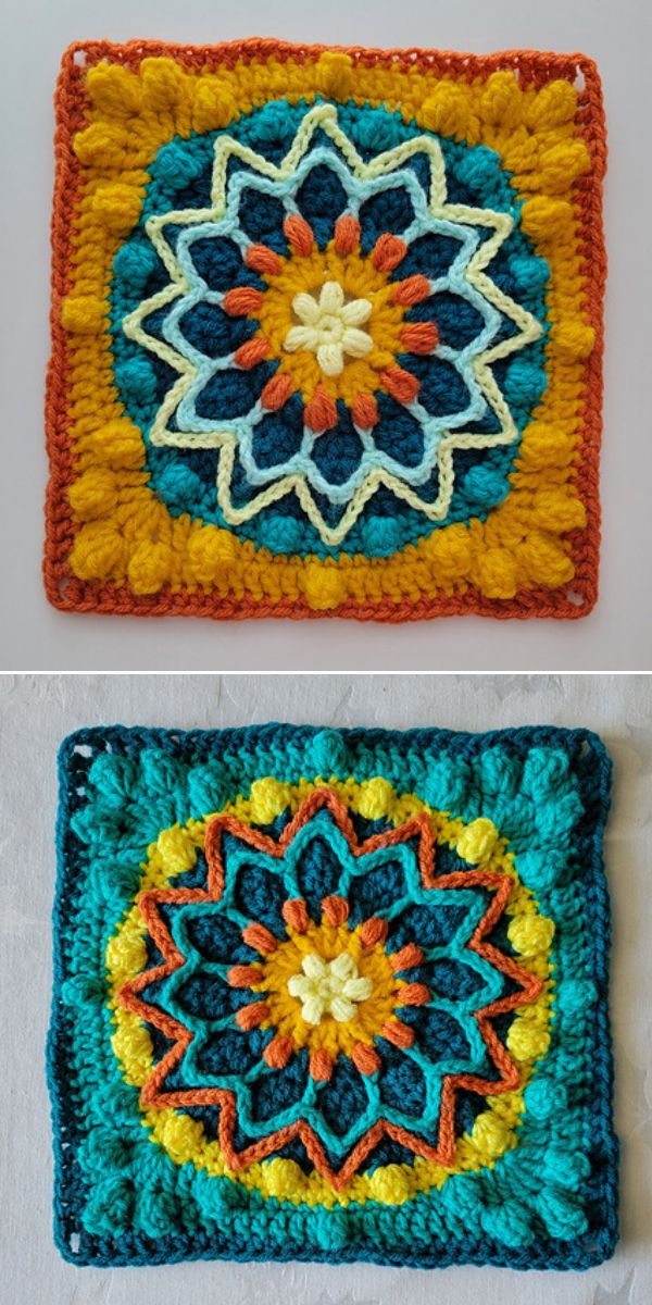 free blossom squares crochet pattern