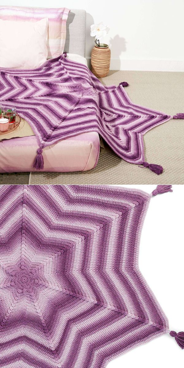 star blanket free crochet pattern