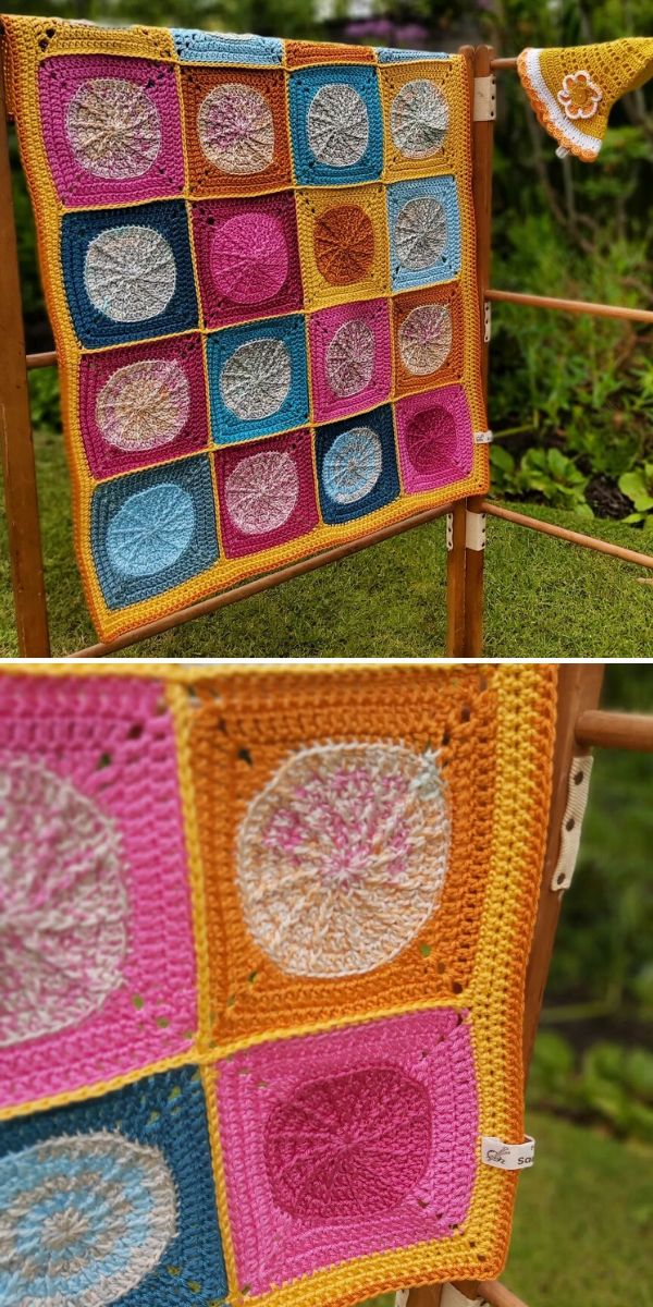 free sunny spread blanket crochet pattern