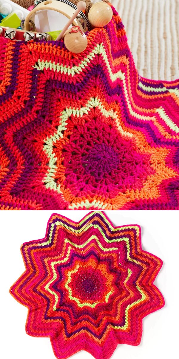 free crochet star blanket pattern