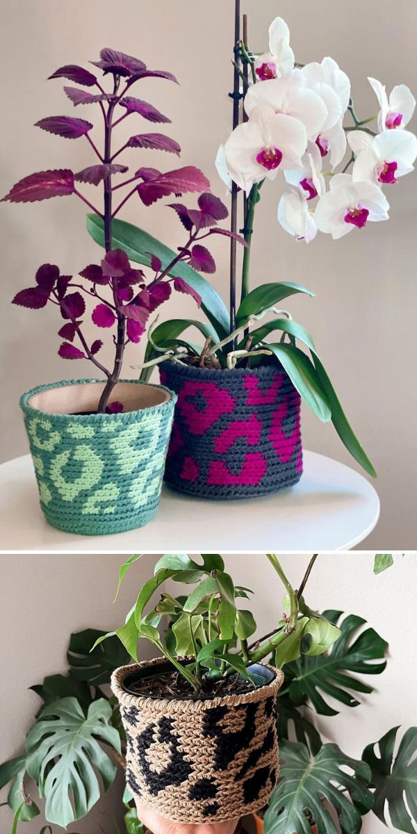 flower pot free crochet pattern