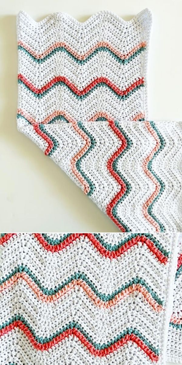 free baby waves blanket crochet pattern