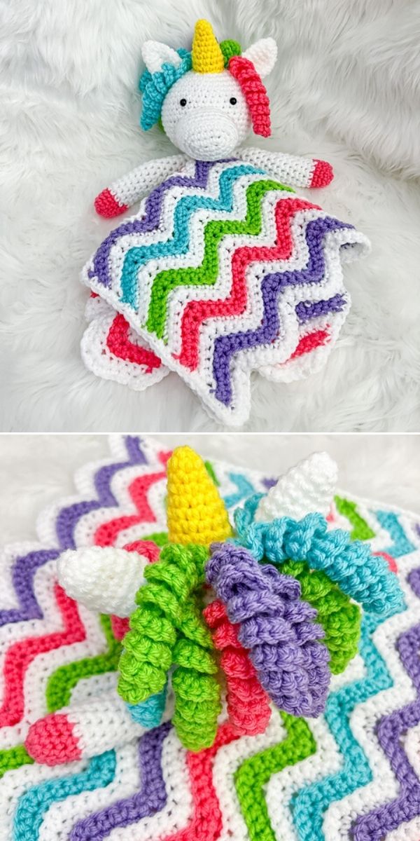 free unicorn lovey crochet pattern