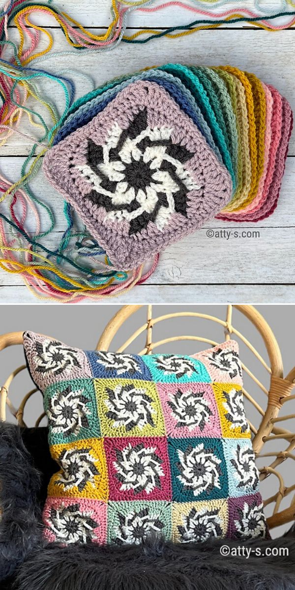 granny square free crochet pattern