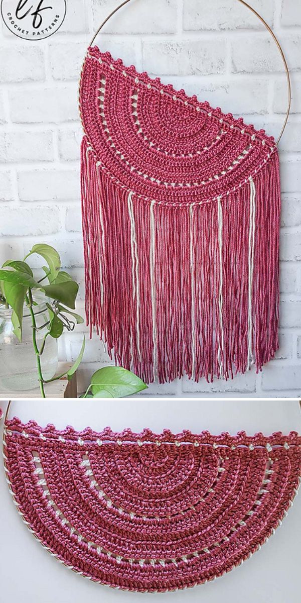 free round wall hanging crochet pattern
