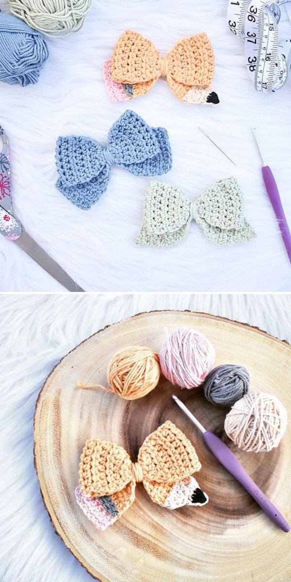 free crochet bow pattern