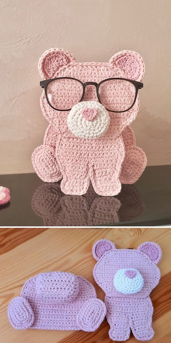 glasses stand free crochet pattern