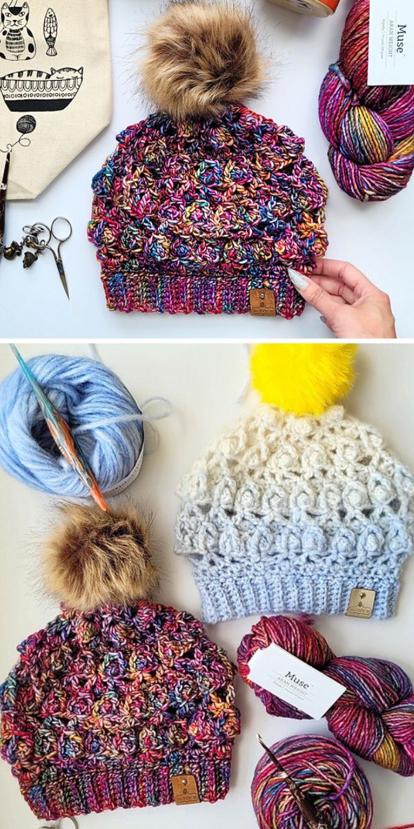 textured hat free crochet pattern