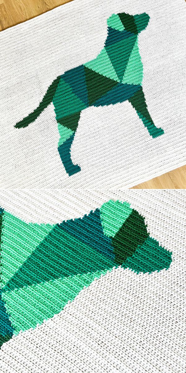labrador blanket free crochet pattern