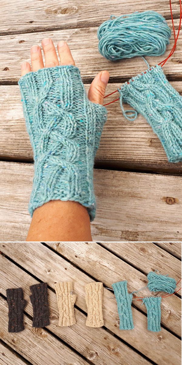 knitted fingerless mittens free pattern