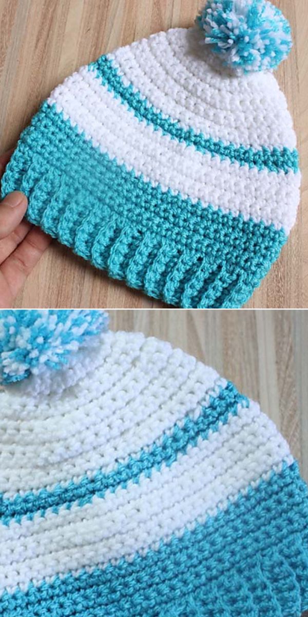 easy baby beanie free crochet pattern
