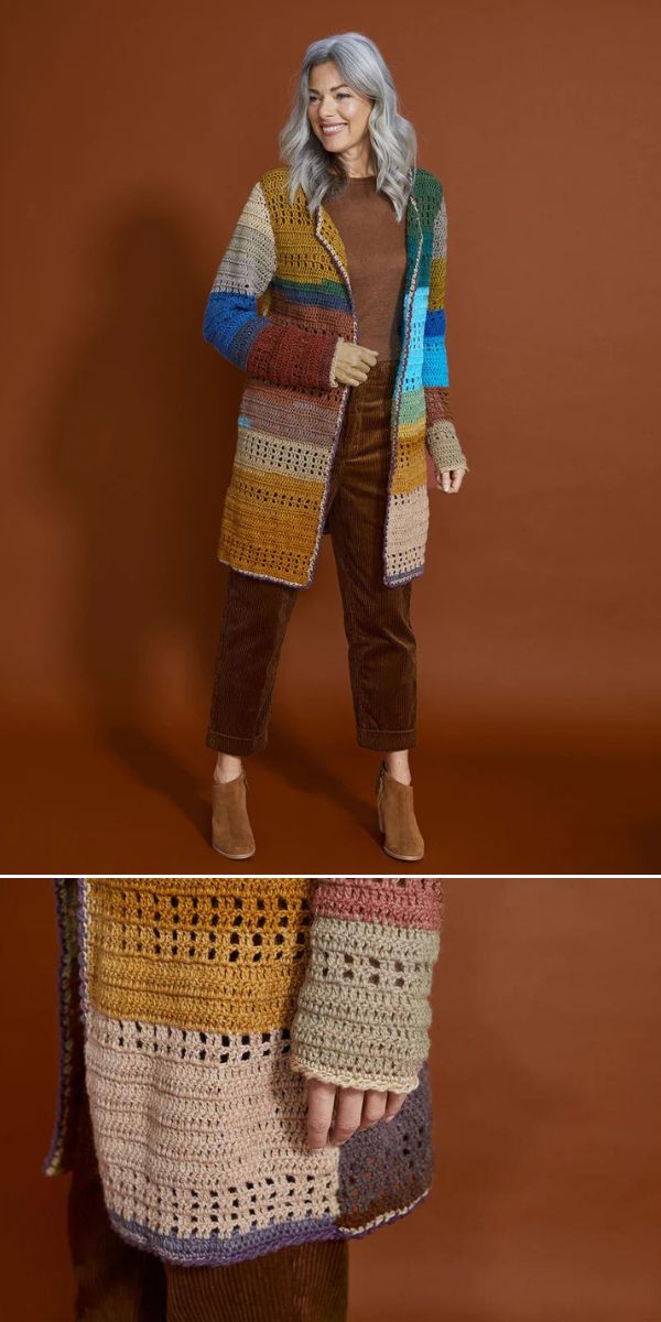 19 Crochet Long Cardigans – Free Crochet Pattern