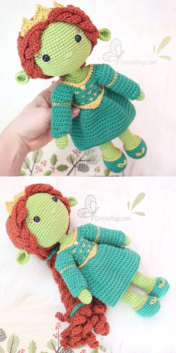 Princess Fiona Amigurumi free crochet pattern