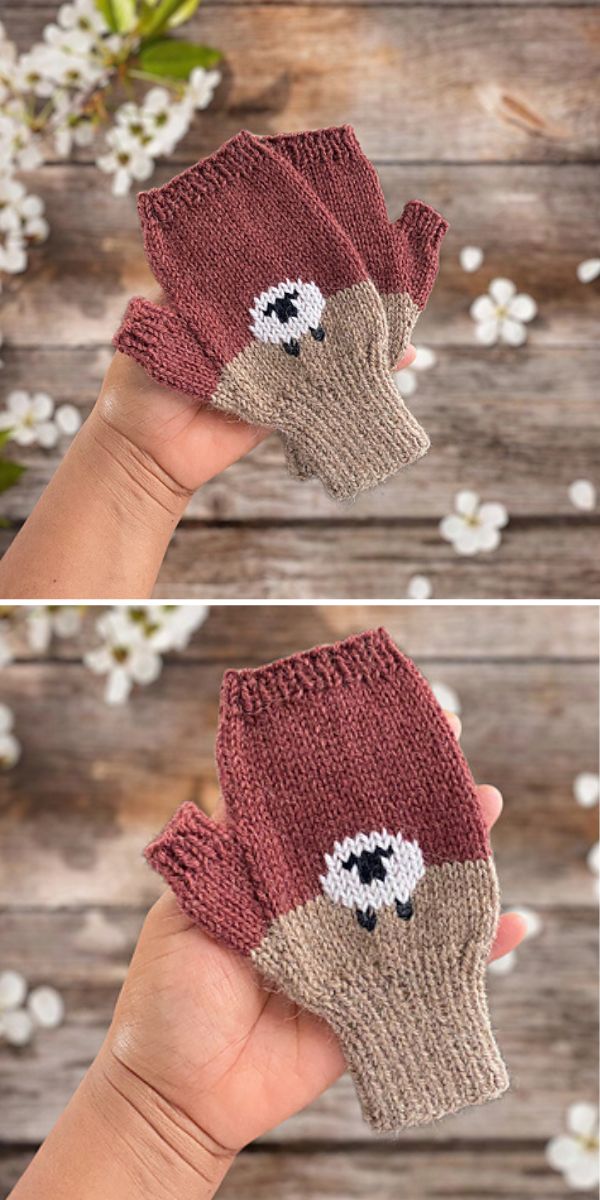 free knitted fingerless mittens pattern