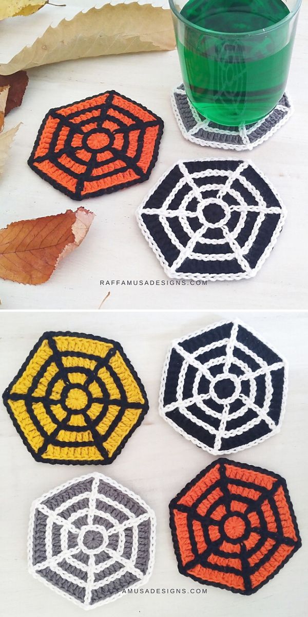 spiderweb coaster free crochet pattern