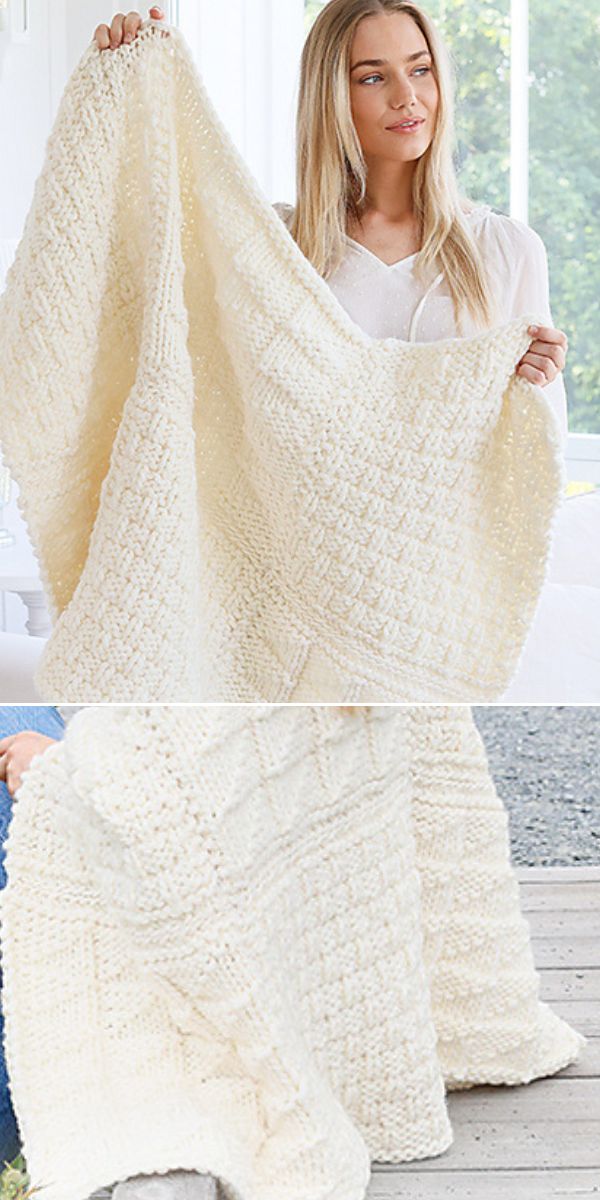 free knit blanket pattern