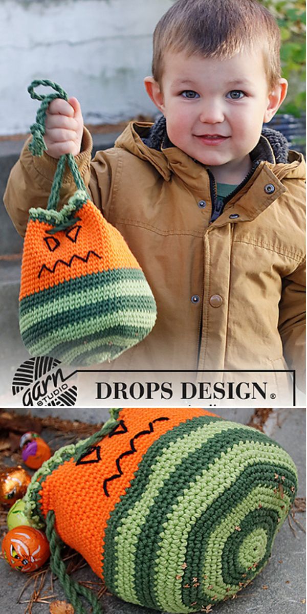 Pumpkin Treat Bag free crochet pattern