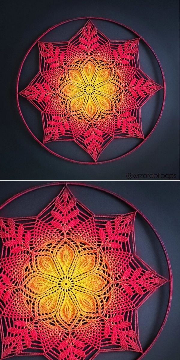 Mandala Wall Hanging free crochet pattern