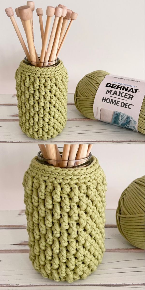 jar cozy free crochet pattern