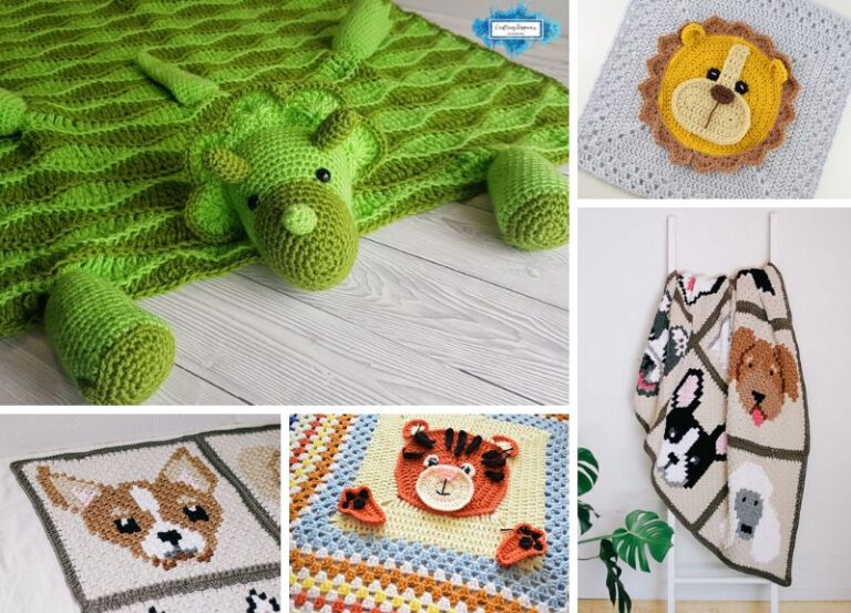 12 Animal Baby Blankets And Squares