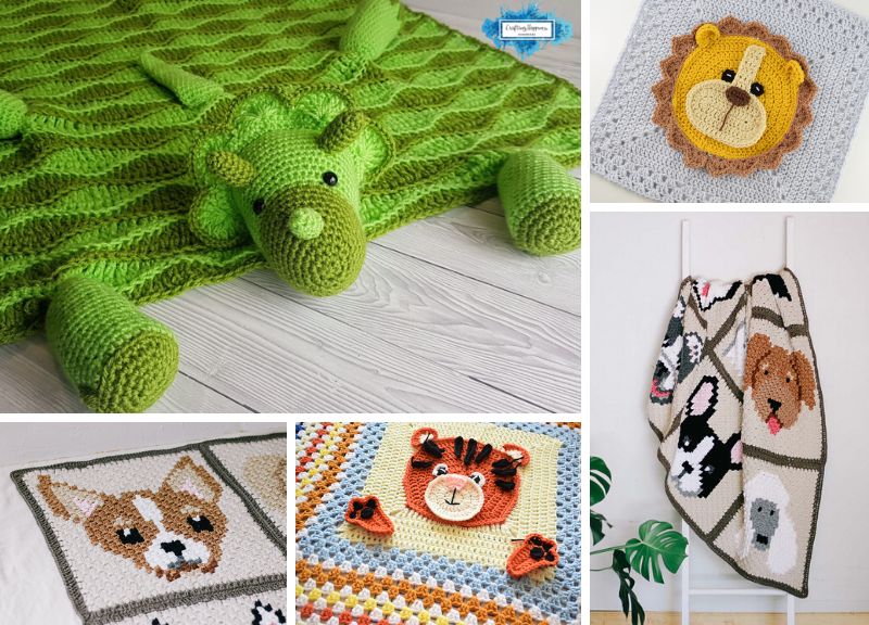 Animal Baby Blanket And Animal Squares