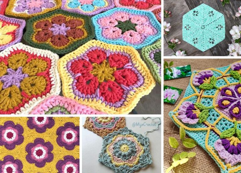 15 Beautiful Crochet Hexagons