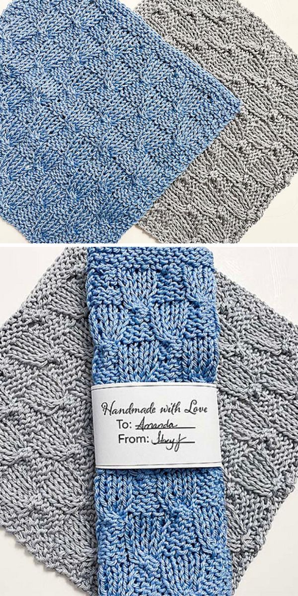 free cable dishcloth knitting pattern
