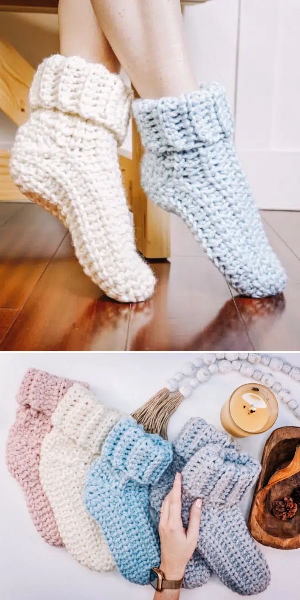 free crochet bulky socks pattern