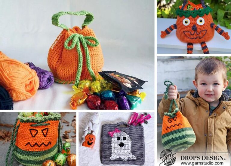 Crochet Treat Bags to Get All the Candies on Halloween Night