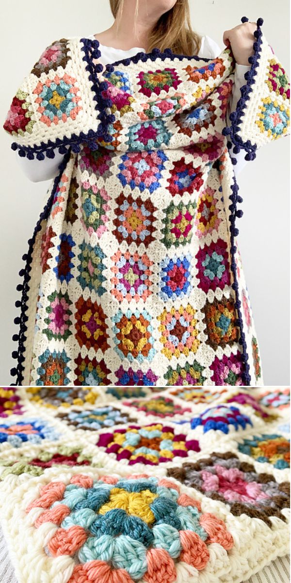 free crochet granny square blanket pattern