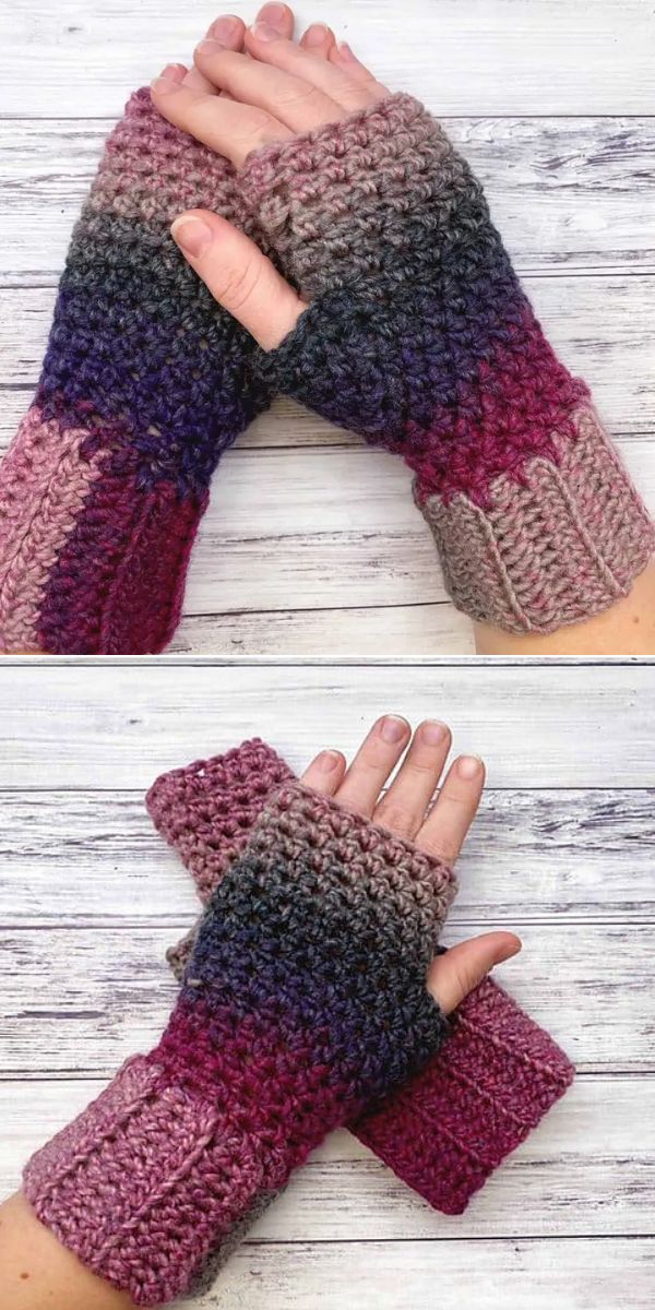 free crochet fingerless gloves pattern