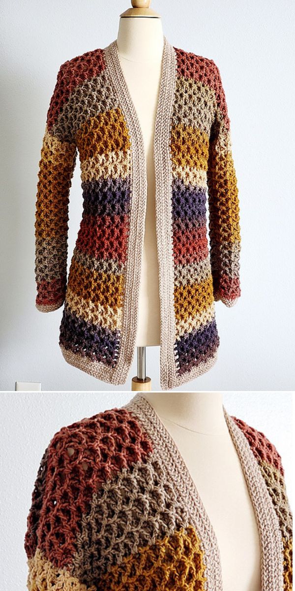 long cardigan free crochet pattern