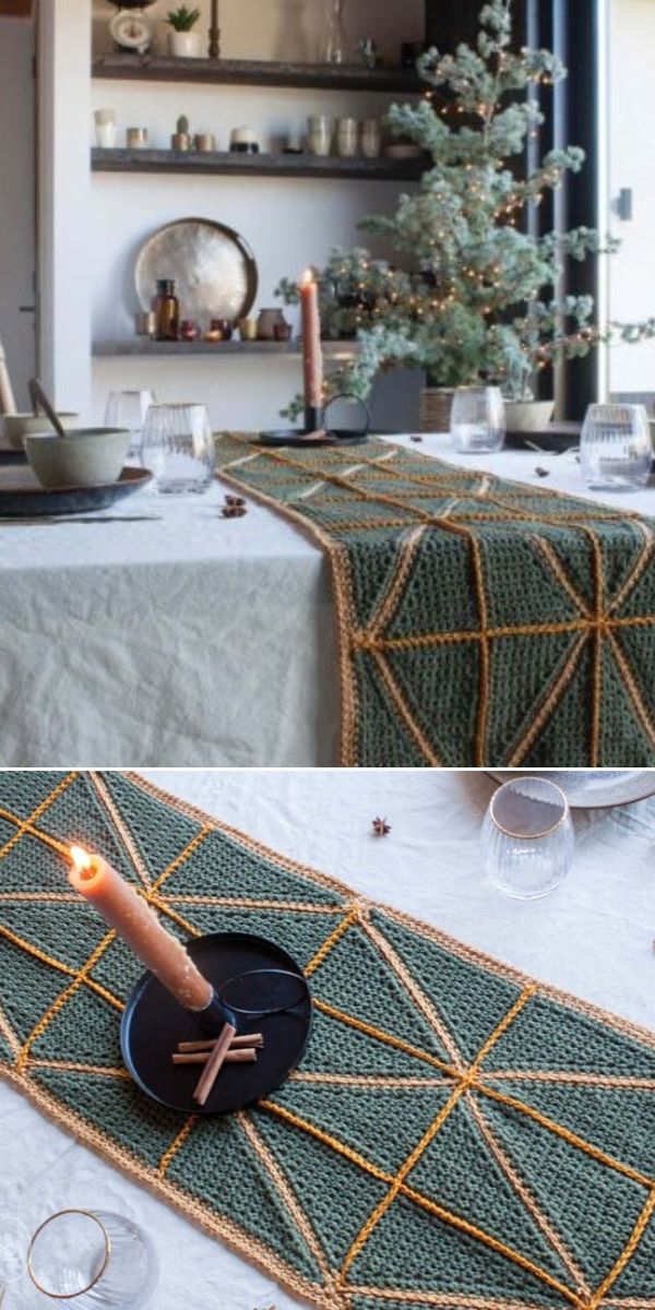 Christmas Table Runner free crochet pattern