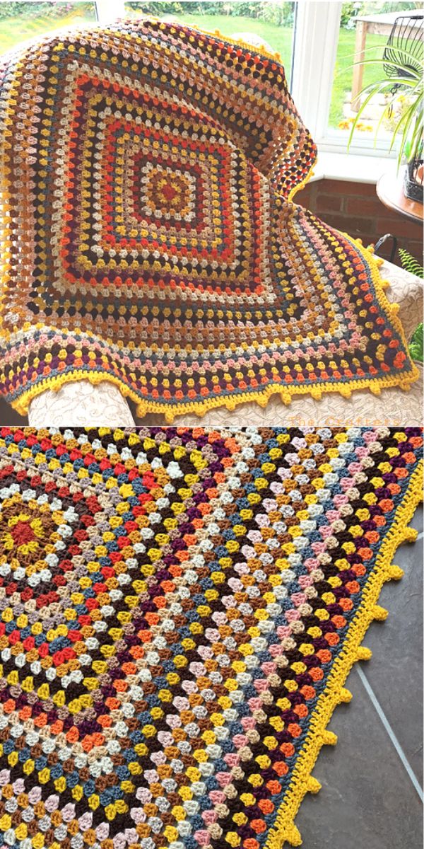 granny square blanket free pattern