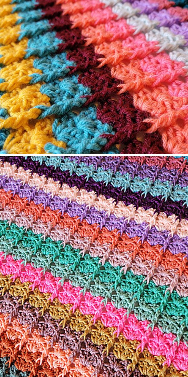 stripe blanket free crochet pattern