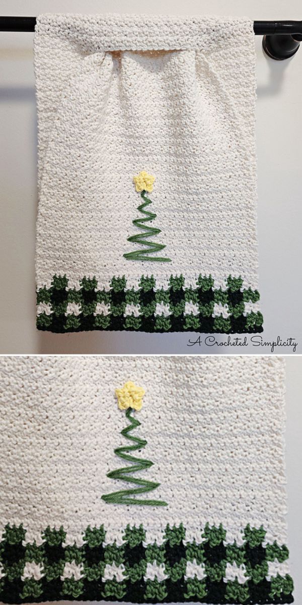 Snowman Kitchen Towel - Free Crochet Towel Pattern - A Crocheted Simplicity