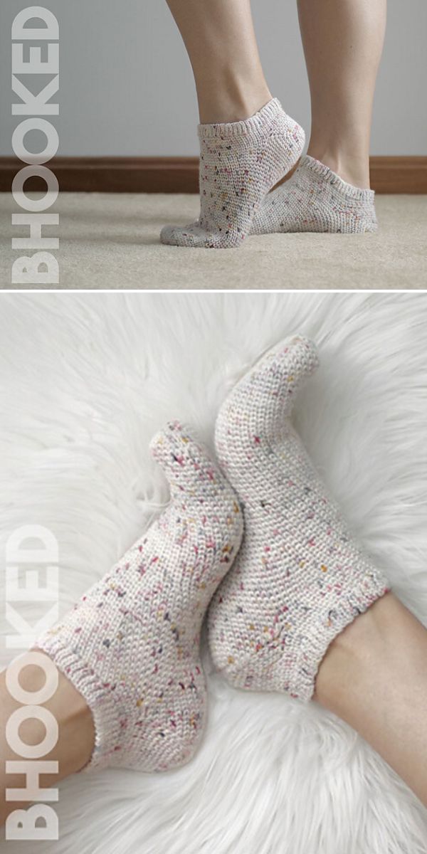 low-rise socks free crochet pattern