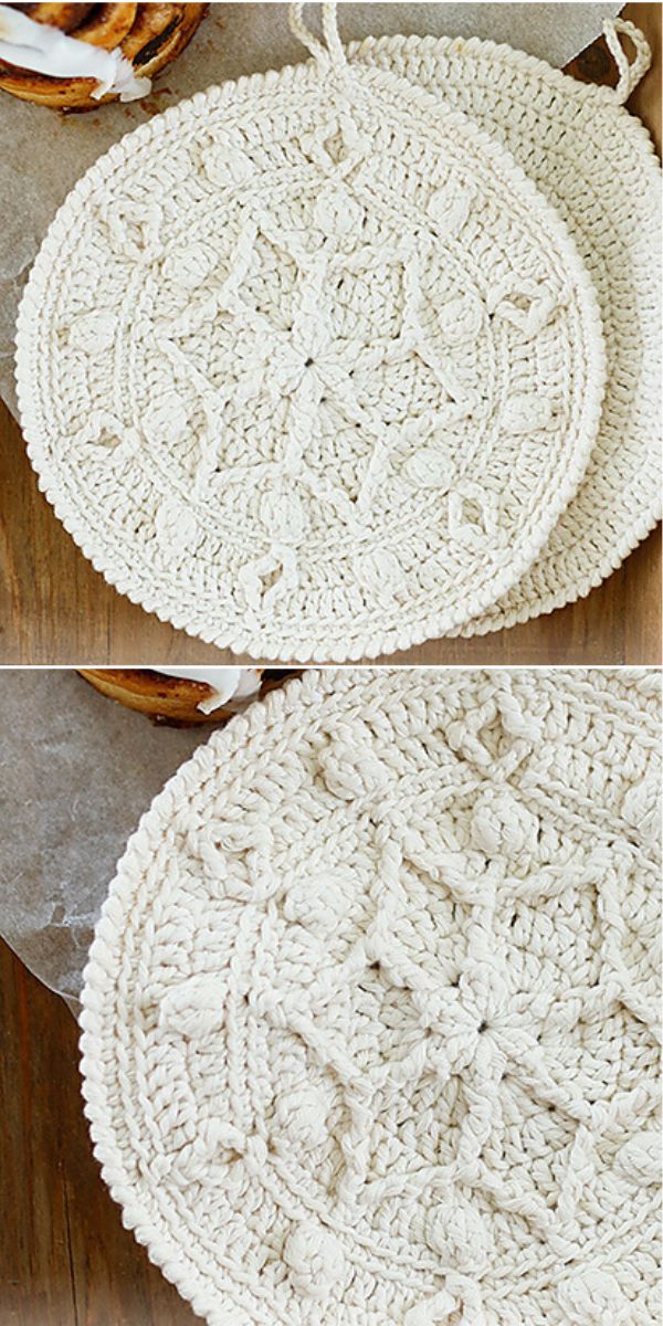christmas potholder free crochet pattern