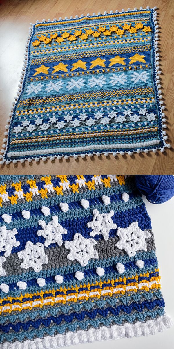 free crochet winter blanket pattern