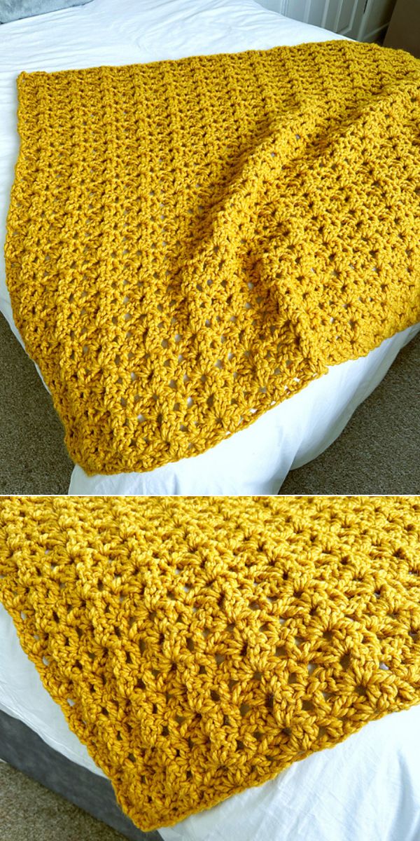 free crochet chunky throw pattern