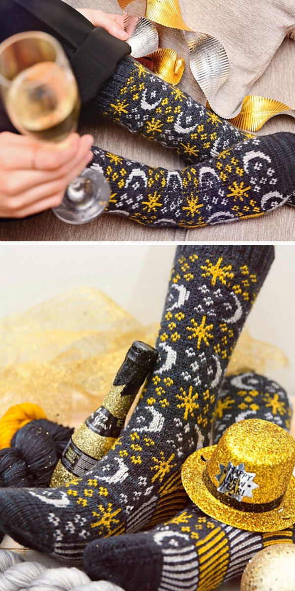 socks with print free knitting pattern