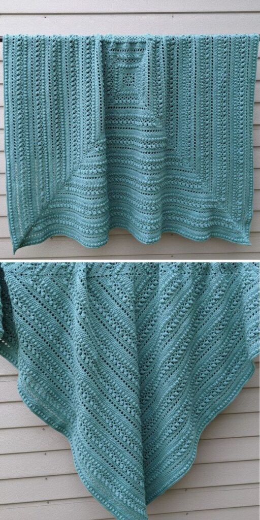free crochet square baby blanket pattern