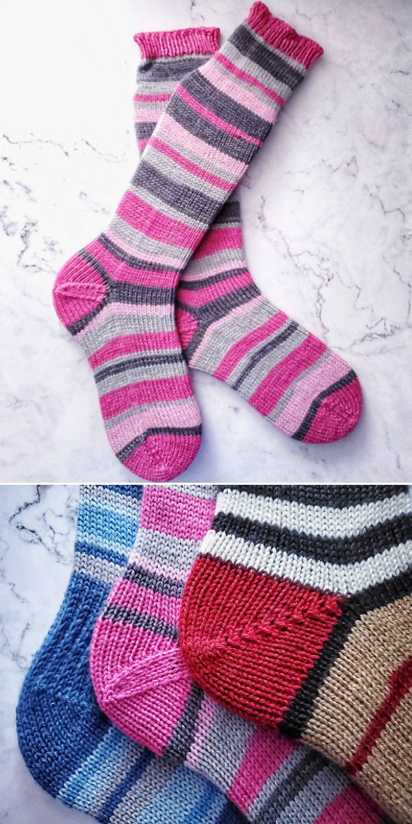 knitted high socks free pattern