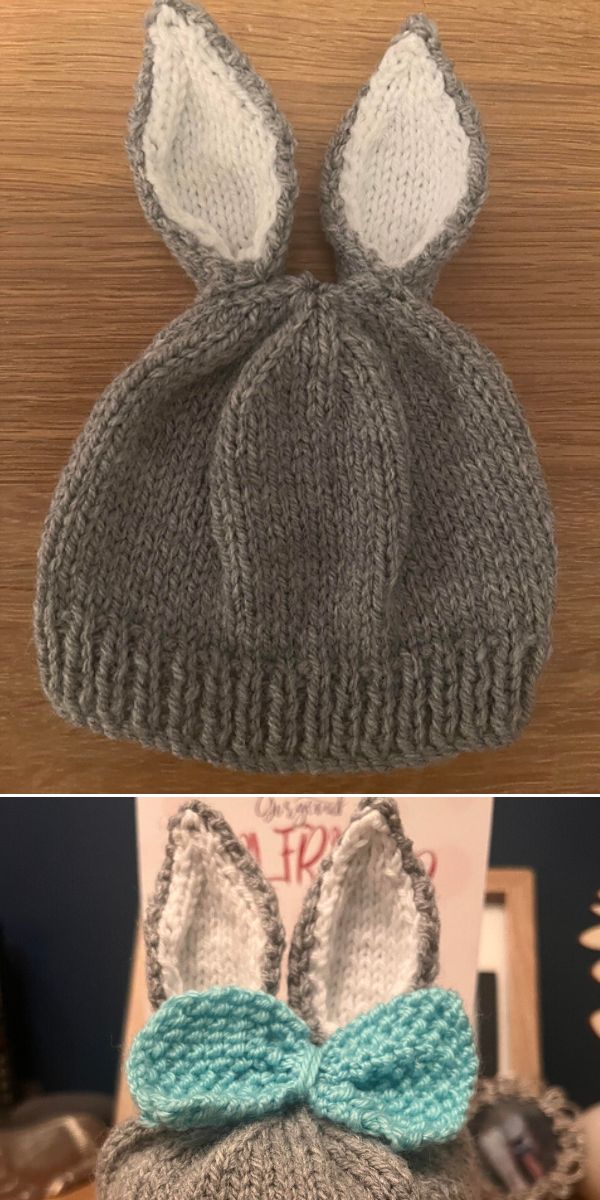 free bunny hat knitting pattern